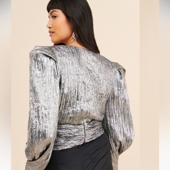 Ronny Kobo Jaden Metallic Bow top S - Picture 2 of 6